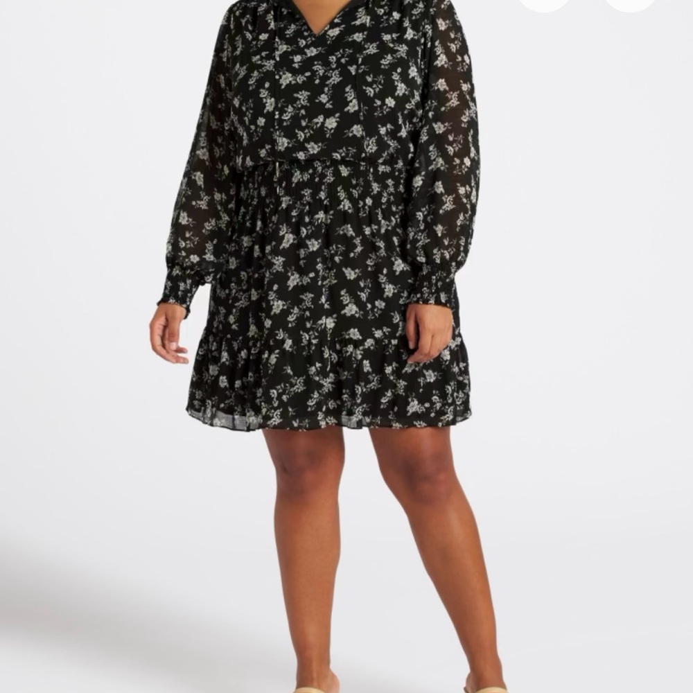 Nine Britton Azul V-Neck Dress | 1X